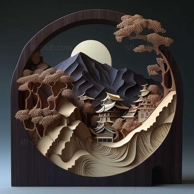 3D model Shizuoka in Japan (STL)